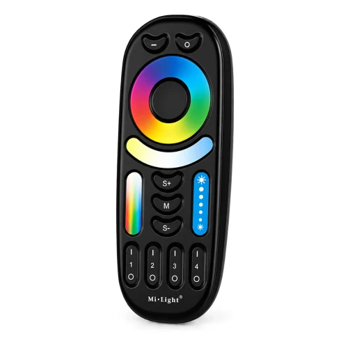 MiBoxer FUT092 czarny – pilot RGB+CCT na białym tle