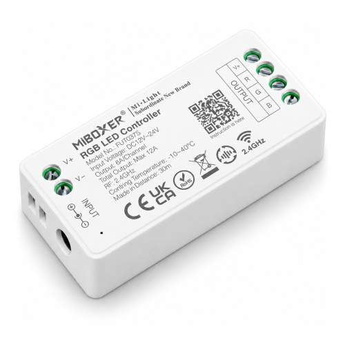 MiBoxer FUT037S – sterownik na białym tle