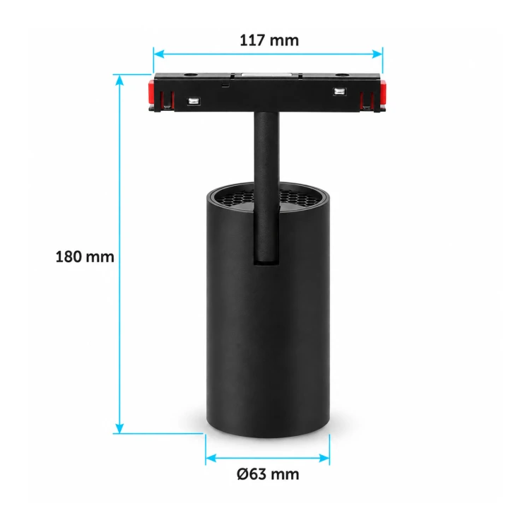 MiBoxer MS2-12B-ZR – wymiary 180 mm i Ø63 mm