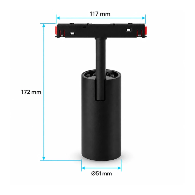 MiBoxer MS5-06B-ZR – wymiary 172 mm i Ø51 mm