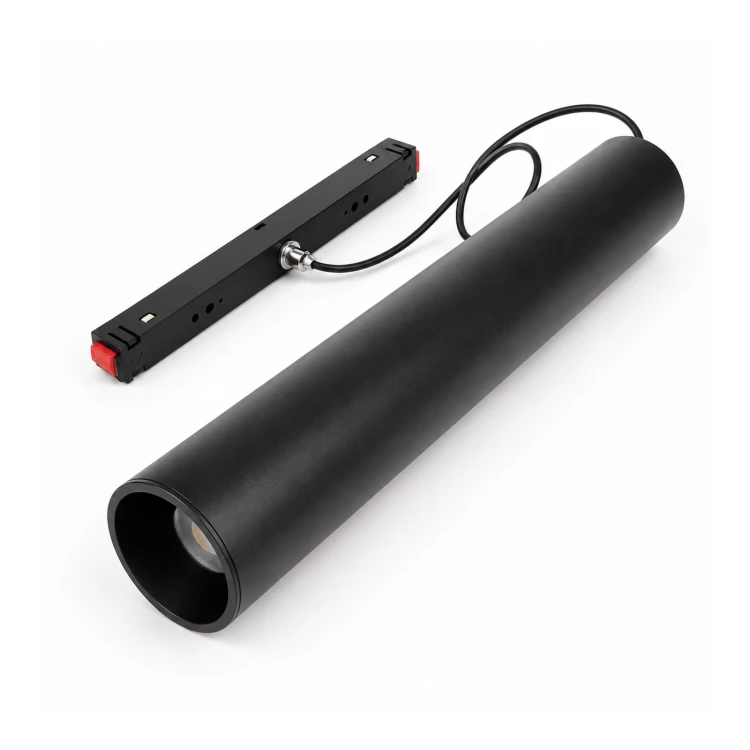 MiBoxer MC2-09B-ZR – czarna lampa wisząca na białym tle