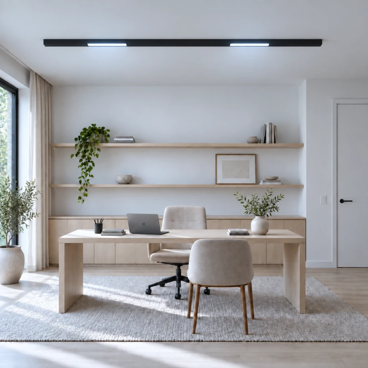 MiBoxer MF2-12A-ZL – lampa w aranżacji gabinetu z chłodniejszym białym światłem