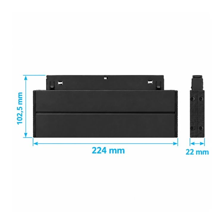 MiBoxer MG2-10F-ZL – wymiary 224 × 102,5 × 22 mm
