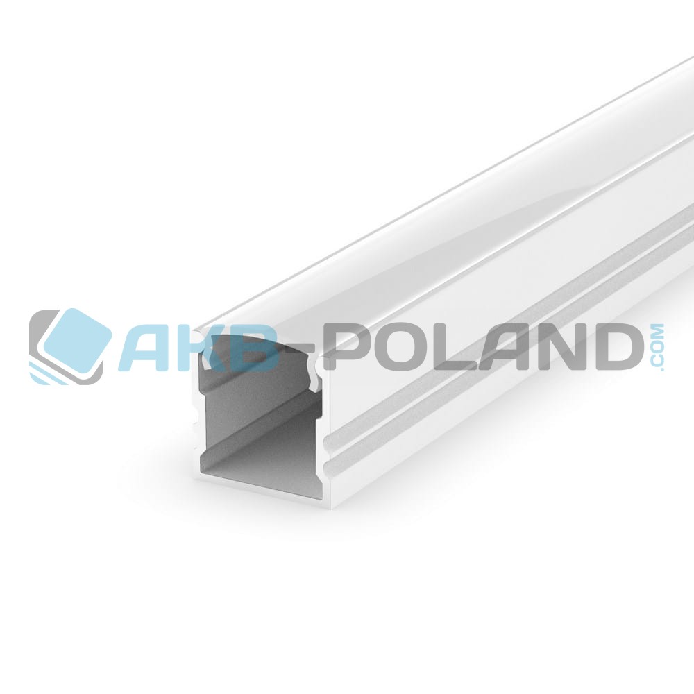 Profil LED ALU Mini Głęboki 1m + klosz | biały