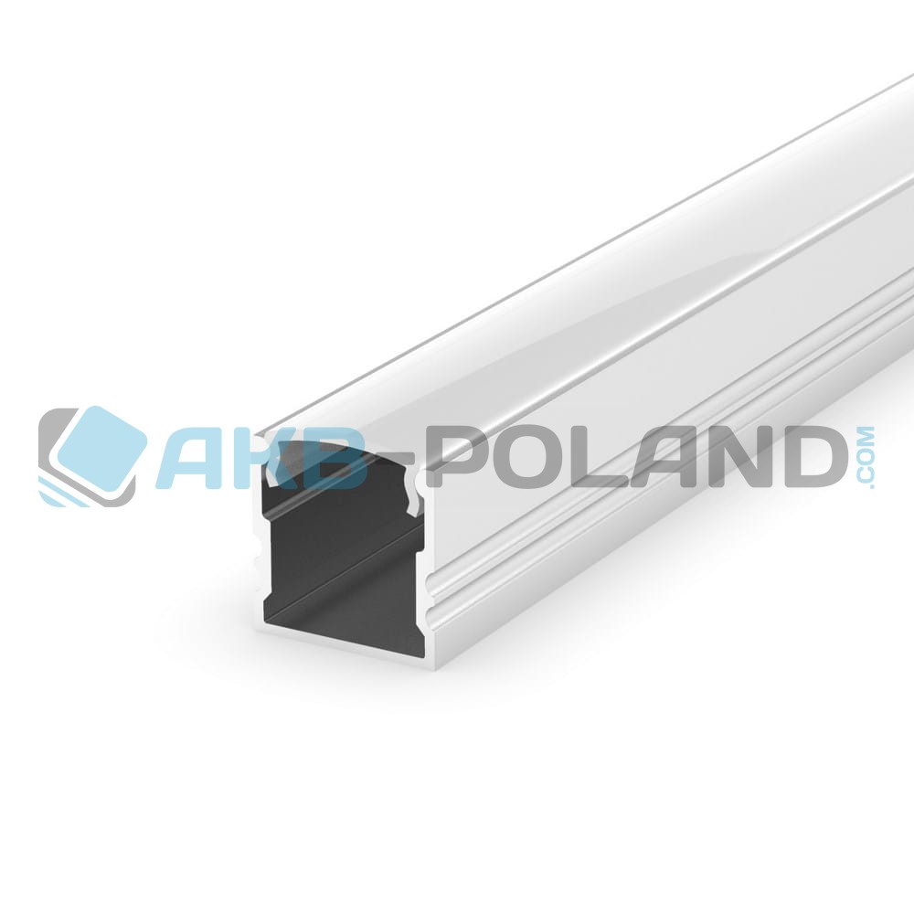 Profil LED ALU Mini Głęboki 2m + klosz | srebrny