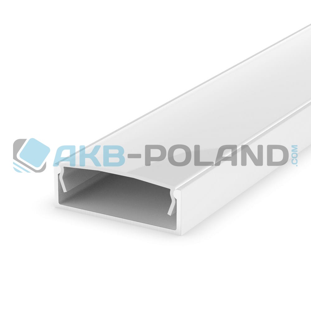 Profil LED ALU Szeroki DUO 2m + klosz | biały