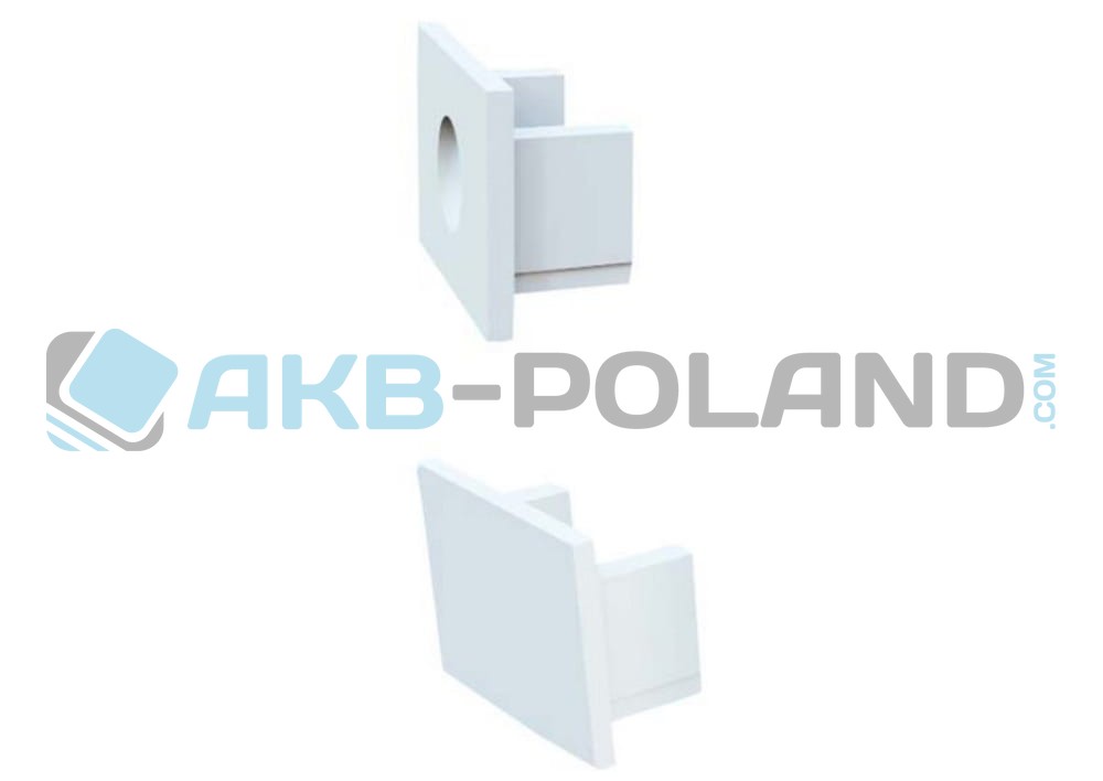 Zaślepki do profili LED PCV Głębokich komplet 2szt. | Białe