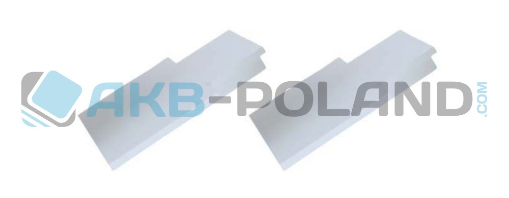 Zaślepki do profili LED PCV Wpuszczanych komplet 2szt. | Szare