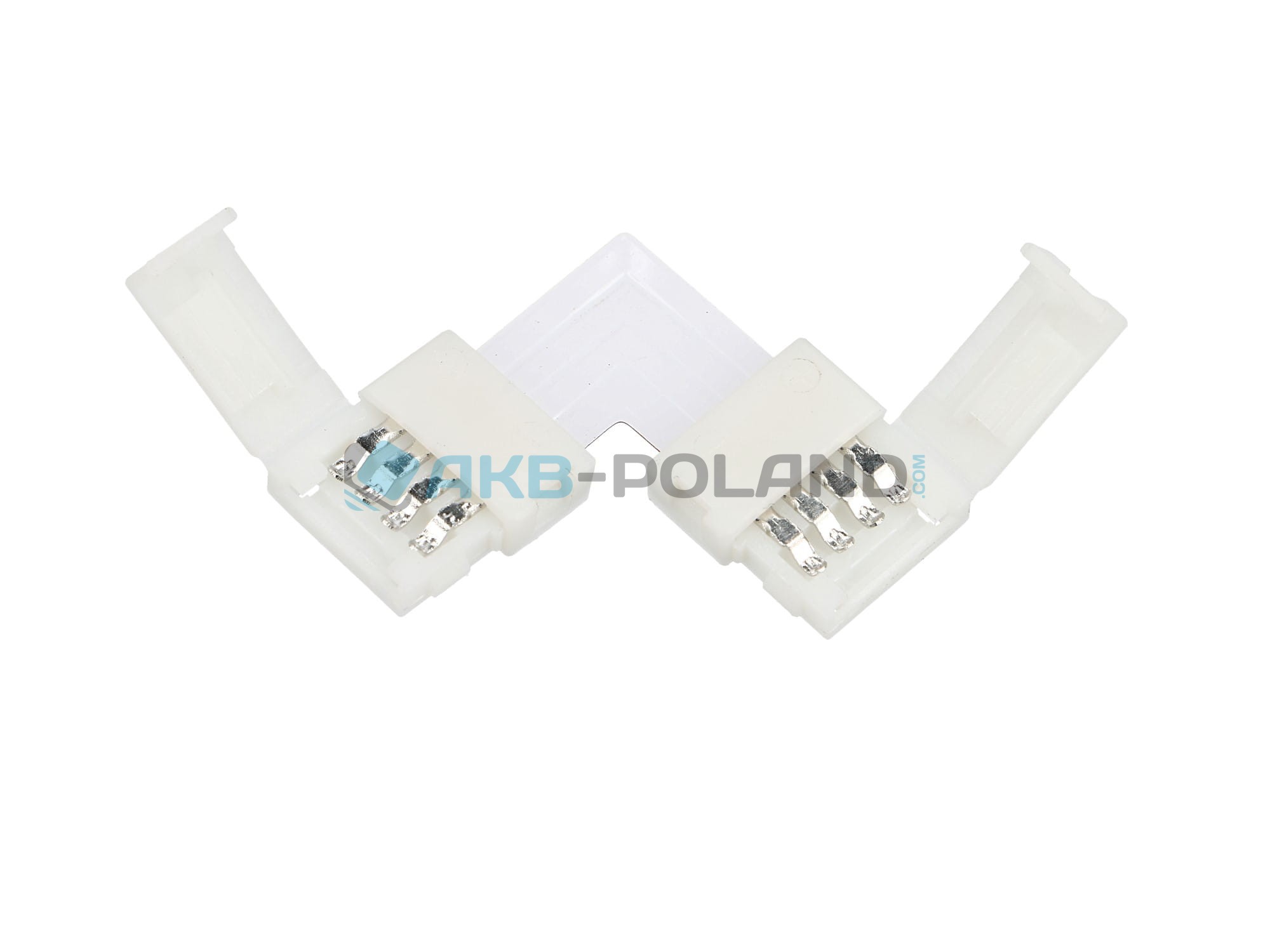 Złączka narożna PCB + klipsy | Taśma RGB | Kątowa
