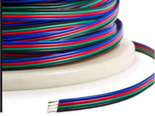 Kabel czterożyłowy 4x0,5. Przewód do taśm LED RGB