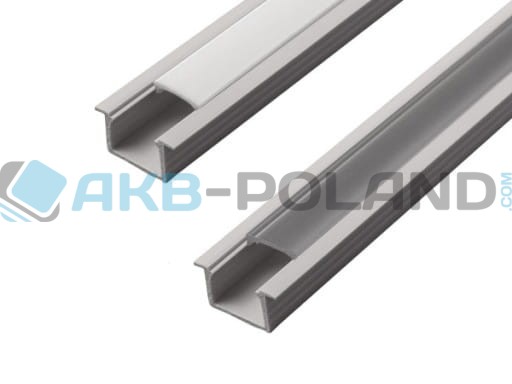 Profil LED Wpuszczany 2m + klosz | szary