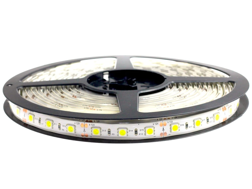 Taśma LED 300 SMD5050 18lm 72W wodoodporna ip65 Biała Zimna ROLKA 5 METRÓW