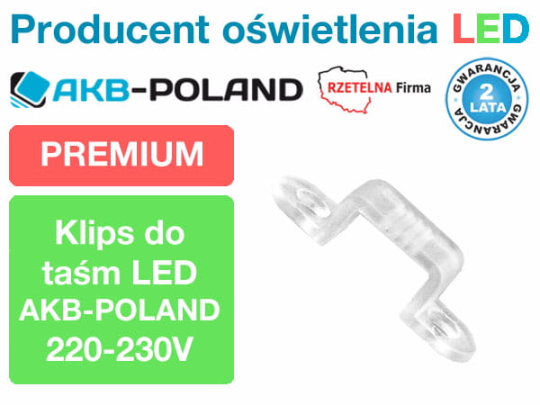 Klips montażowy do taśmy LED SMD5050 220-230V