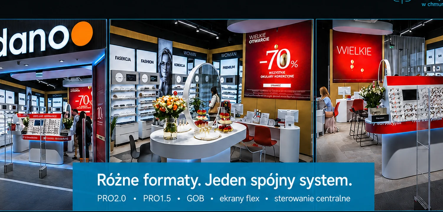 KODANO Złote Tarasy — ekrany LED AKB Poland
